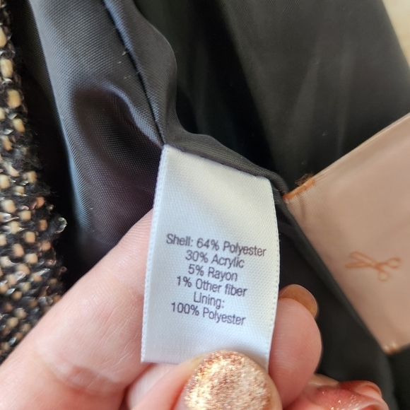 Jennifer Lopez Small Puff Sleeve Metallic Tweed Belted Ultra Super Mini Dress - Picture 2 of 8